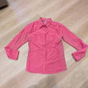 Kuhl Pink Women's Button Down Long Sleeve With Pocket Size L